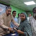 মুক্তাগাছায় প্রতিবন্ধীদের মাঝে অনুদানের চেক বিতরণ করলেন এমপি জাকির হোসেন