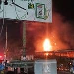 ময়মনসিংহে বাসে আগুন দিয়েছে দুর্বৃত্তরা 