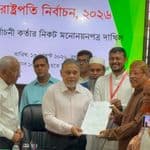 রাষ্ট্রপতি নির্বাচন: ১১ দলীয় ঐক্যের প্রার্থী অলি আহমদের মনোনয়নপত্র জমা