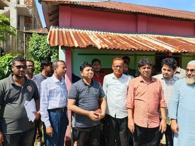ধোবাউড়া সদর ইউনিয়ন পরিষদ ভবন নির্মাণের জায়গা পরিদর্শনে ইউএনও