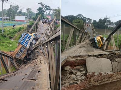 ধোবাউড়ায় ঝুঁকিপূর্ণ বেইলি ব্রিজ ধ্বসে যোগাযোগ বিচ্ছিন্ন : দুর্ভোগে হাজারো মানুষ