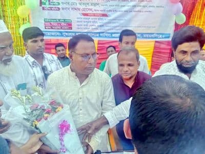নান্দাইলে সুরাশ্রম দাখিল মাদ্রাসা নবগঠিত এডহক কমিটির সংর্ধ্বনা