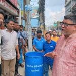 পরিচ্ছন্ন নগরী গড়তে ময়লা রাখার ড্রাম স্থাপন 