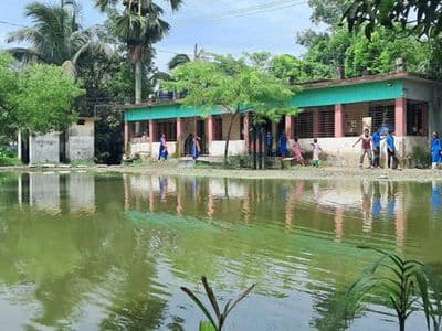 হাঁটুপানির নিচে স্কুলমাঠ, খেলাধুলা বন্ধ : শিক্ষার্থীদের অন্য প্রতিষ্ঠানে সরিয়ে নিচ্ছেন অভিভাবকরা 