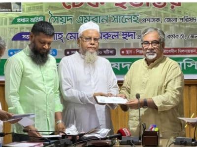 ময়মনসিংহ জেলা পরিষদের উন্নয়ন প্রকল্পের চেক বিতরণ : নতুন উদ্যমে উন্নয়নের অভিযাত্রা শুরু : প্রিন্স