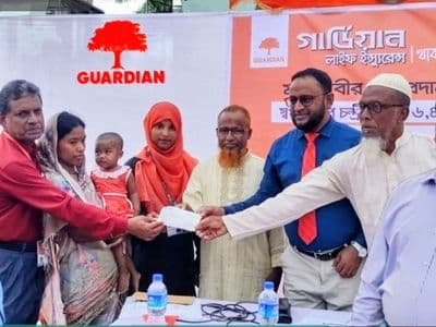 ধোবাউড়ায় গার্ডিয়ান লাইফের ৬ লাখ ৪৫ হাজার টাকার মৃত্যুদাবি হস্তান্তর