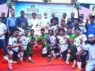 ময়মনসিংহ জেলা প্রশাসক গোল্ডকাপ ফুটবল টুর্নামেন্ট-২০২৬ এ ঈশ্বরগঞ্জ উপজেলা চ্যাম্পিয়ন