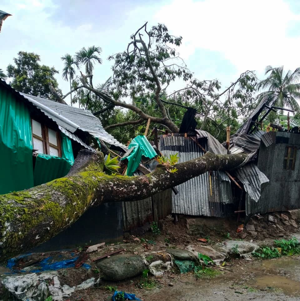 নান্দাইলে ঝড়-বৃষ্টিতে ব্যাপক ক্ষয়ক্ষতি
